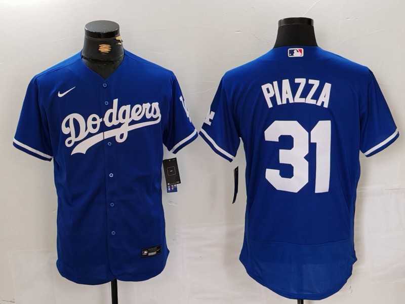 Men%27s Los Angeles Dodgers #31 Mike Piazza Blue Flex Base Stitched Baseball Jersey->los angeles dodgers->MLB Jersey